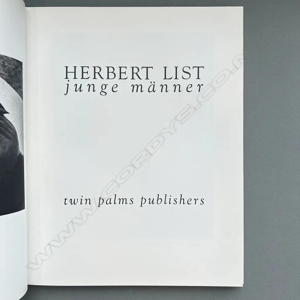HERBERT LIST: JUNGE MANNER Image 1++